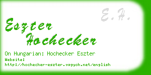 eszter hochecker business card